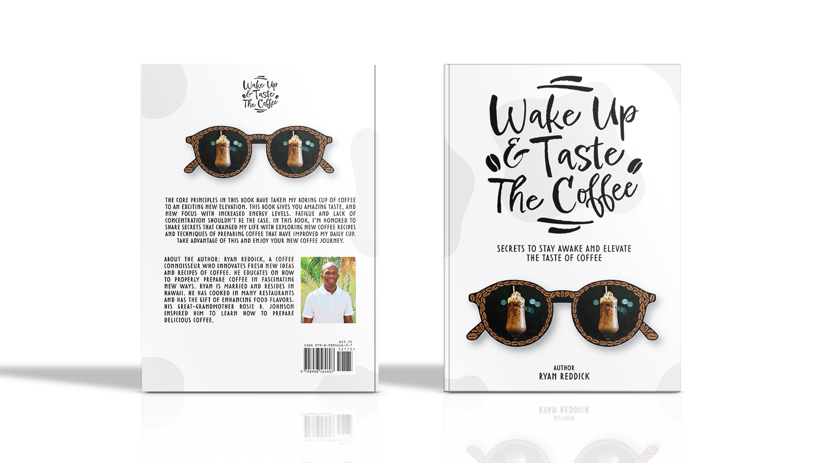 Coffee recipe book front side 3D.